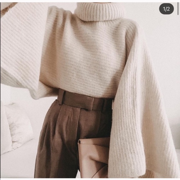 NWT ZARA Wool & Alpaca Blend Knit Sweater S - Picture 9 of 9